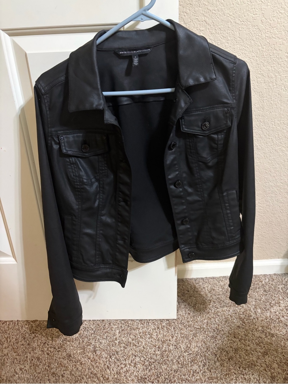 White House Black Market Black Coated Jacket
